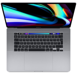 Macbook Pro 16" Rétina Touch Bar i7 6 cœurs 2,6 Ghz 16 Go / 512 Go SSD / AMD Radeon Pro 5300M 4Go (2019-2021) - GRIS SIDÉRAL