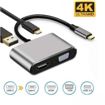 Adaptateur vidéo USB-C / HDMI & VGA - Neuf