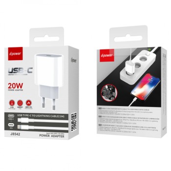 Adaptateur 20w + câble Lightning - USB-C vers iPhone / iPad - produit neuf