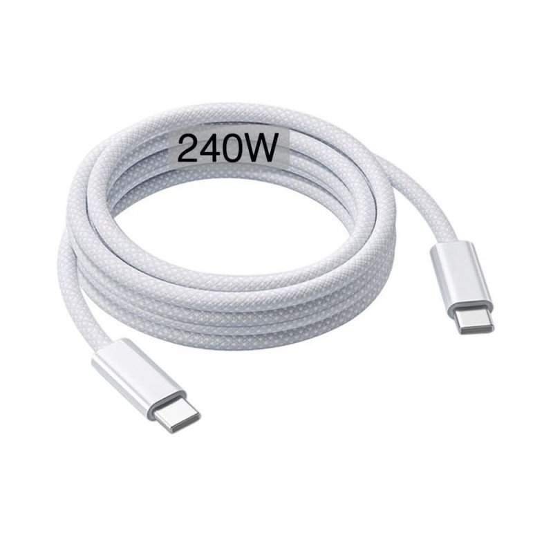 Câble USB-C vers USB-C (BLANC) 240W - Neuf