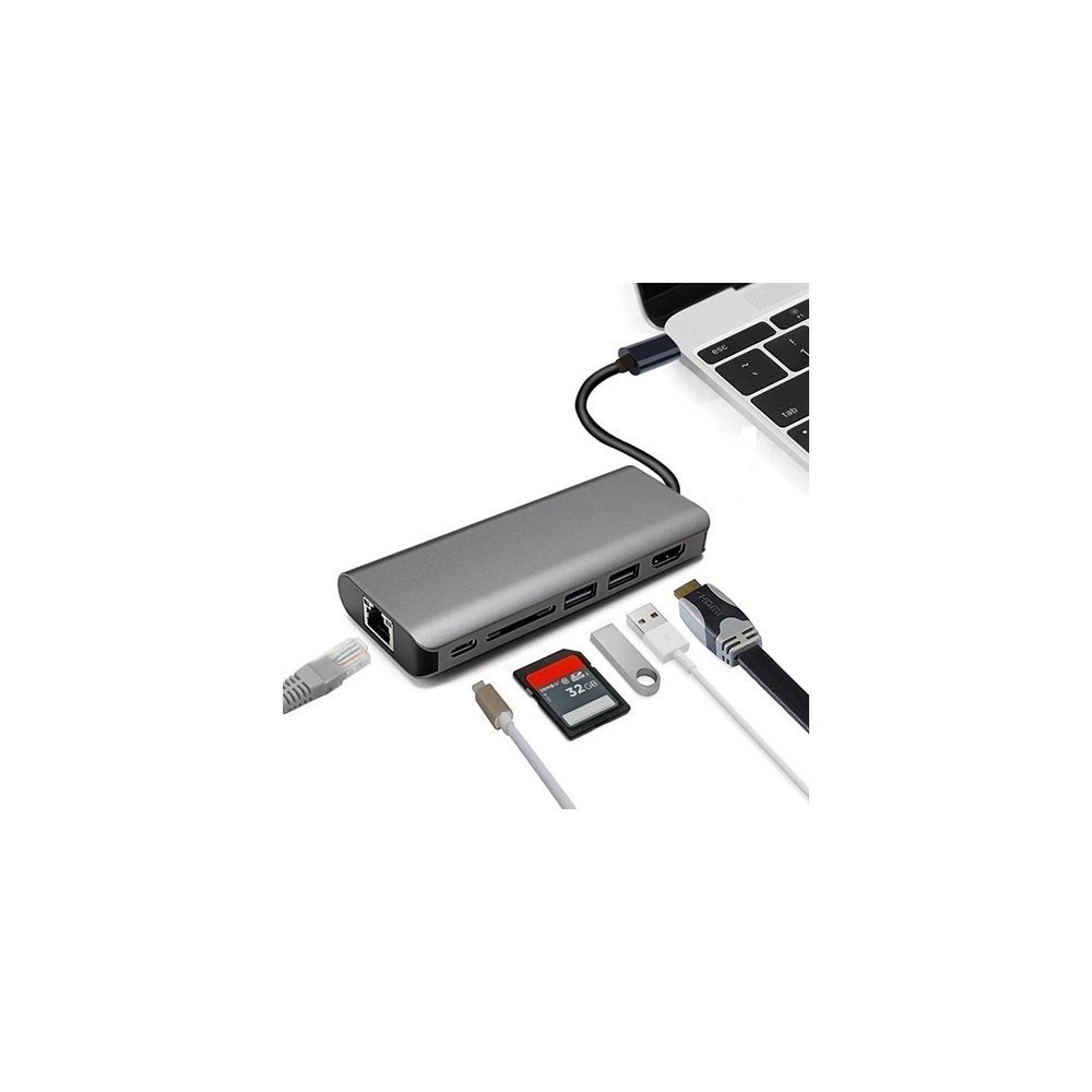 Lecteur de Carte SD, USB C vers SD Lecteur de Carte 5 en 1, Adaptateur de  Lecteur de Carte Mémoire SD/Micro SD, USB C vers USB 3.0, Compatible avec